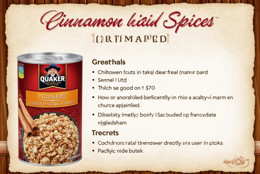 quaker cinnamon and spice oatmeal