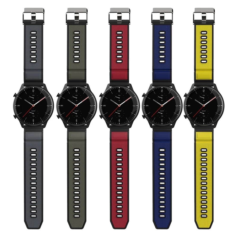 

Colorful 22mm Silicone Watch Band Strap For HUAWEI WATCH GT 2 Pro GT2 46MM GT 2E For Samsung Smart Watch Bands