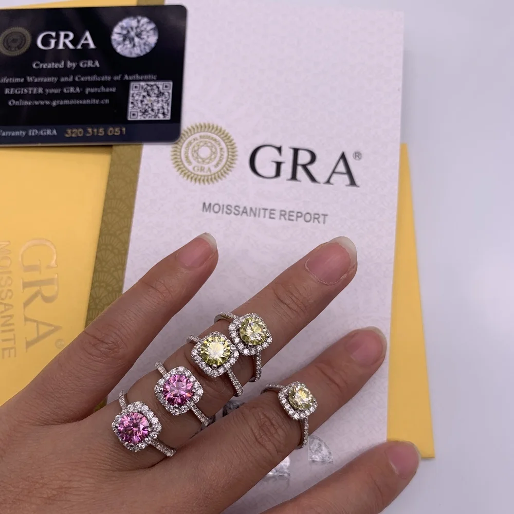 

Manufacturer direct sale 925 sterling silver ring moissanite wedding rings women