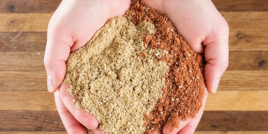 Chef holding a shaker of beef powder seasoning