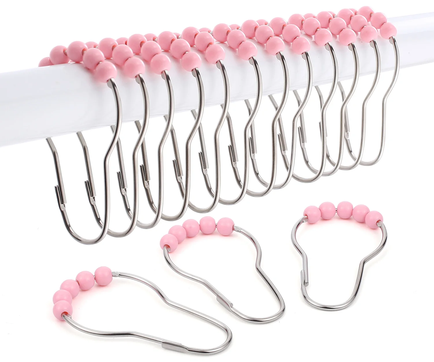 

Pink Ball Shower Curtain Hook, Accept all colors