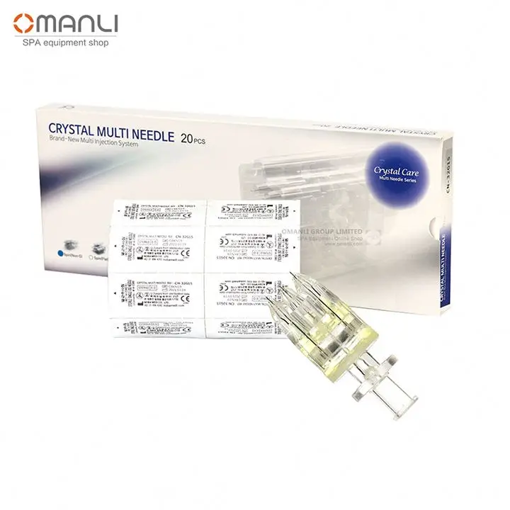 

Korea 2021 Crystal Meso Multi Needle 5 Pins 9 Pins For Revolax Subq Facial Skin Care Facial Liting Needle, Transparent