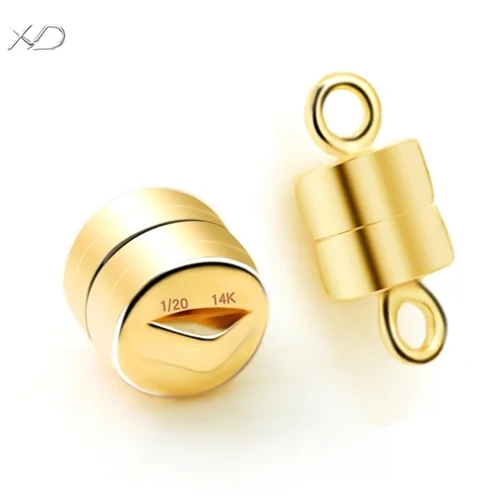 

XD XB078 14K filled Gold Clasp Magnet Necklace Clasp Magnetic Bracelet Clasp Diy Jewelry special buckle, 14k yellow gold