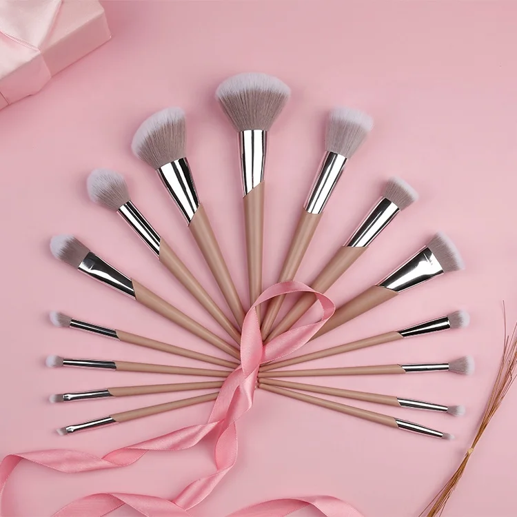 

OEM Custom Logo Cosmetic Brush Natural Hair Private Label Professional Makeup Brush Set, Customized color