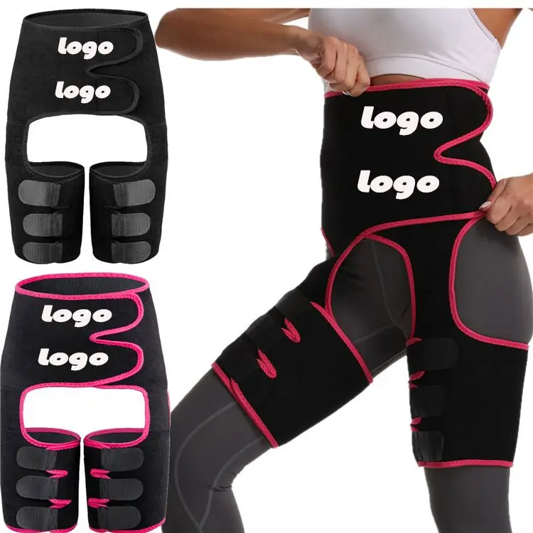 

3-in-1 popular women slimming neoprene thigh waist trainer belts sweat belt waist, 4 colors, women thigh shaper