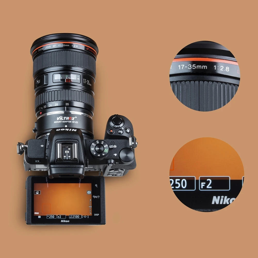 VILTROX EF-Z2 Auto Focus 0.71x Reducer Speed Booster Lens Adapter for Canon EF Mount Lens to Nikon Z-Mount Cameras Z6 Z7 Z50