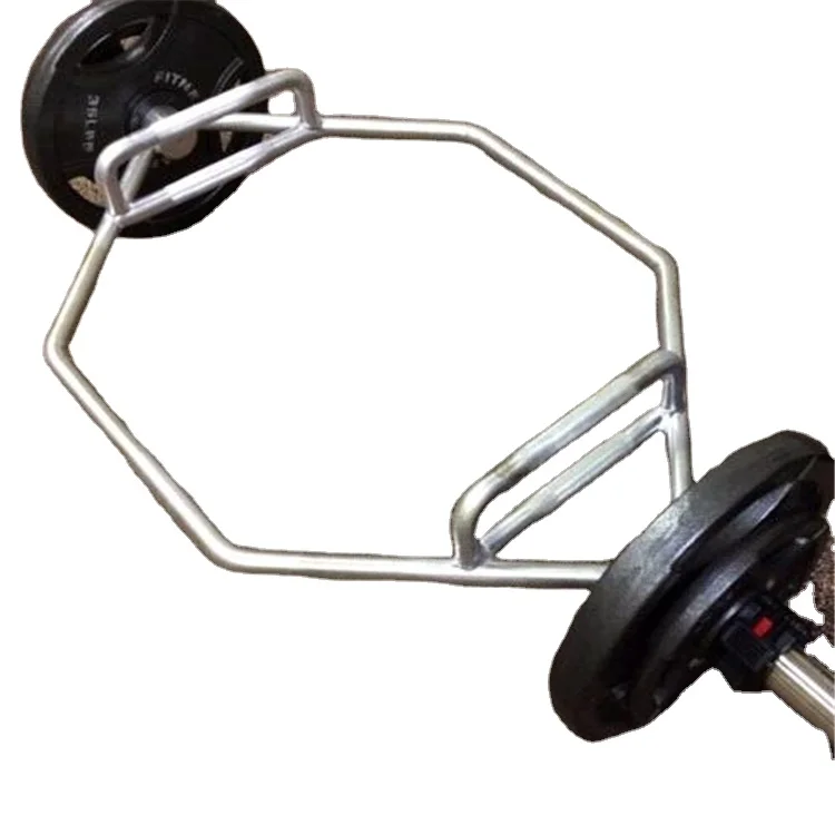 

High quality professional hex trap bar, Black&galvanized white