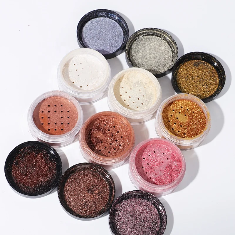 

6 Color Wholesale OEM High Pigment Loose Powder Shimmer Pigment Highlighter Makeup