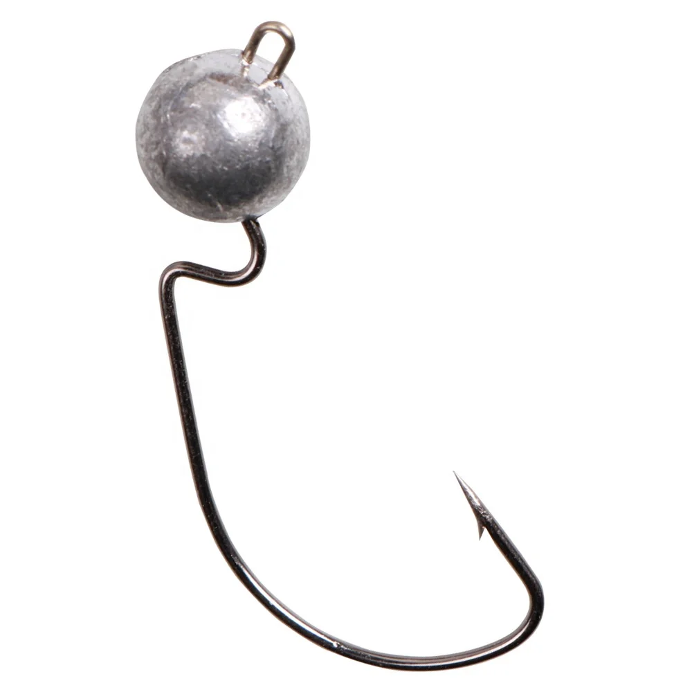 

Lead Head Fishing Hook Crank Fish Hook With Barbed High Carbon Steel Single Hook Road Subhook Soft Bait 3.5g5g7g10g, 1 color to choose