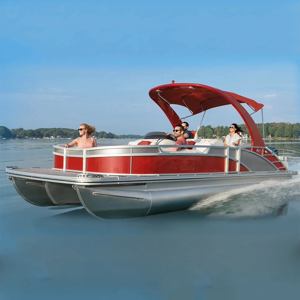 

2019 Kinlife Best Quality Top Selling Aluminum Steel Catamaran Workboat Pontoon Boat, Optional