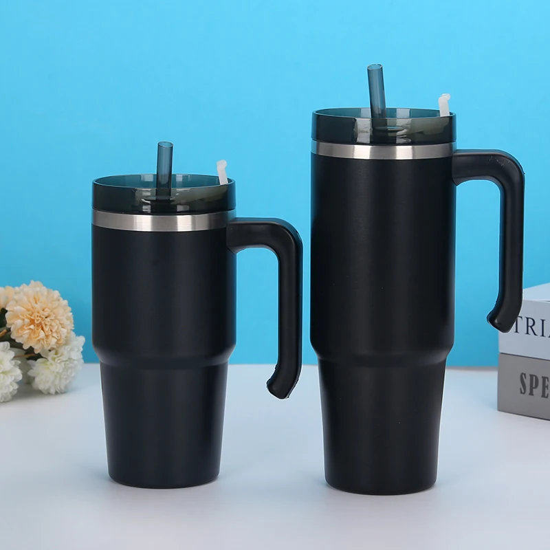 

30oz Stainless Steel Tumbler With Handle Double Wall Vacuum Insulated Coffee Mugs Keep Hot And Cold Cups, Customized color