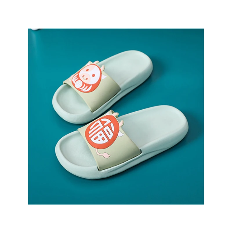 

Wholesale Custom Women Thick Sole Slippers Summer Home Soft Slider Slipper, As picture