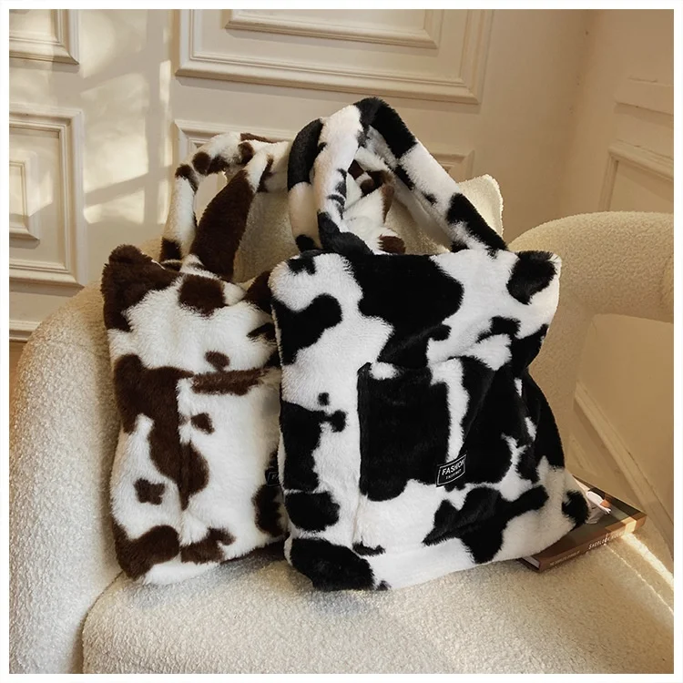 

Autumn winter new plush bags women handbags ladies shoulder lock chain shoulder messenger bags handbags for women