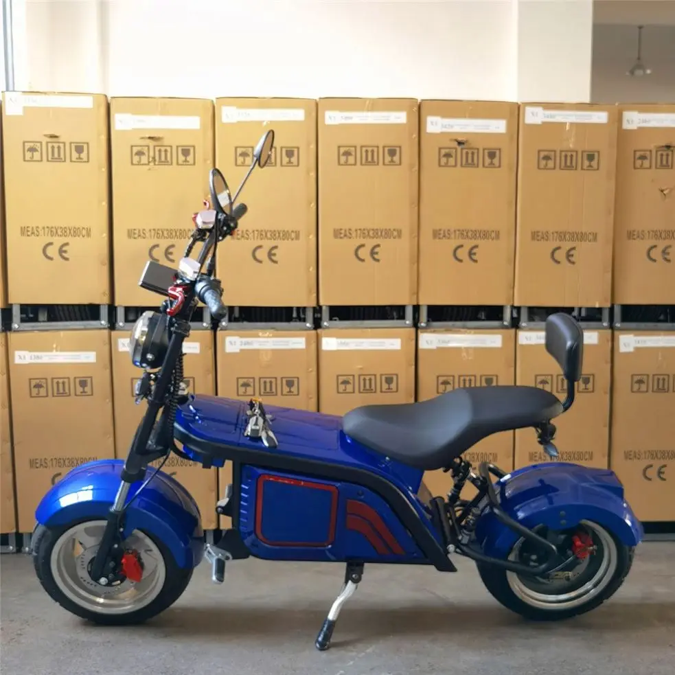 

Electric Scooter Chopper 45KM H Speed Two Wheels Electric Scooter 800W 1000W Dual Motor E Scooter Europe Warehouse, Black