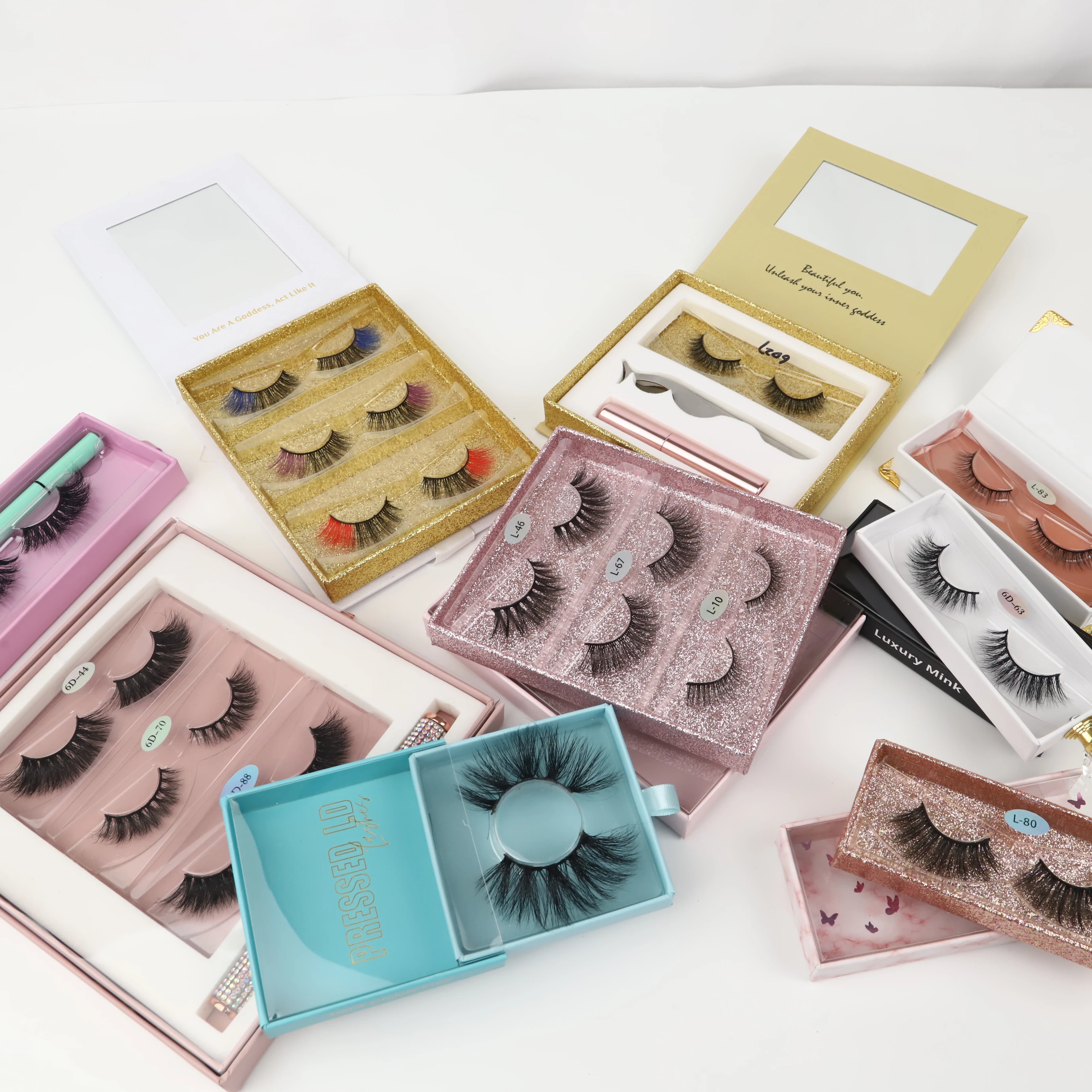 

2021 not harsh soft band subtle and slender effect logo packaging silk lashes