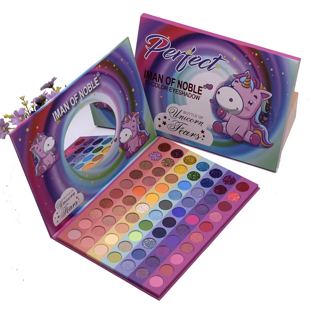 

70 Colors Eye Shadow Palette Colorful Eyeshadow Palette Private Label OEM Matte Glitter Shimmer Natural Common Life Makeup 1 Pcs