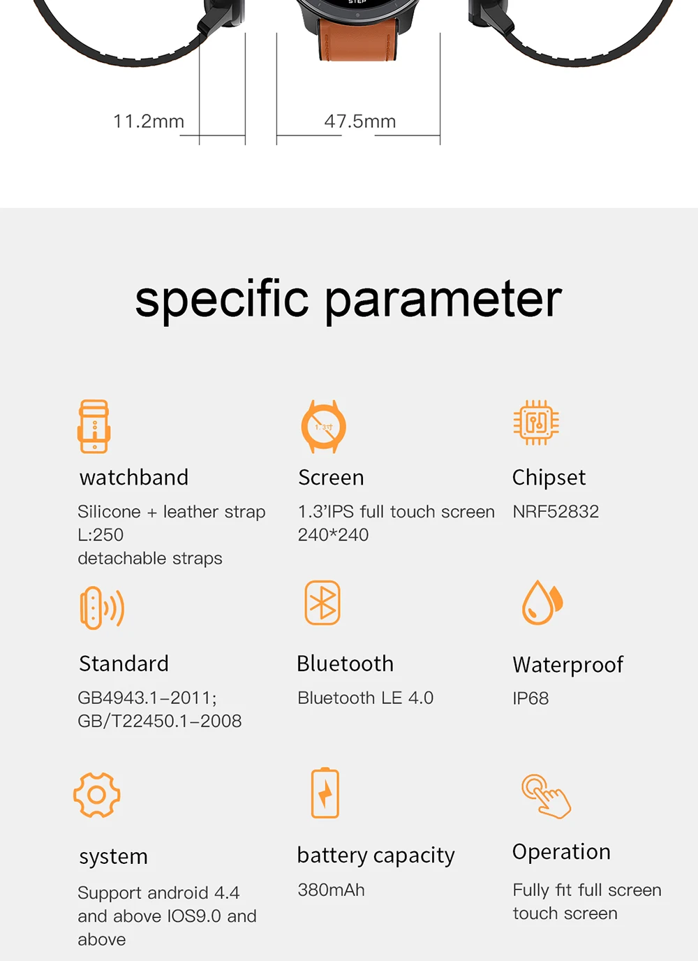 L11 Smart Watch Men Women Ecg Smartwatch Heart Rate Monitor Full Round