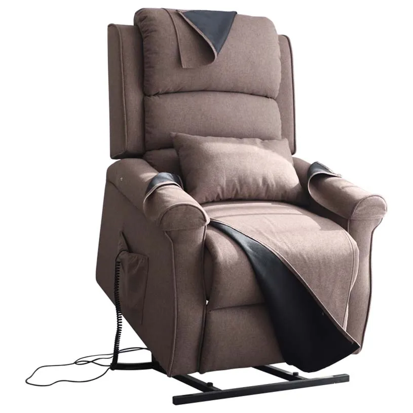

high quality leather power usb cup holder for over 300 lbs wide recliner lift chair, Blue/gray/brown/light brown/sage