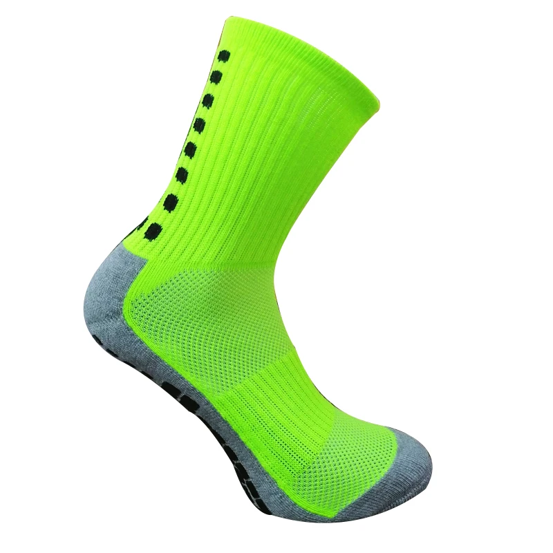 

Wholesale Custom Cube Soccer football Socks Anti Slip Ankle Long Socks custom green socks Factory