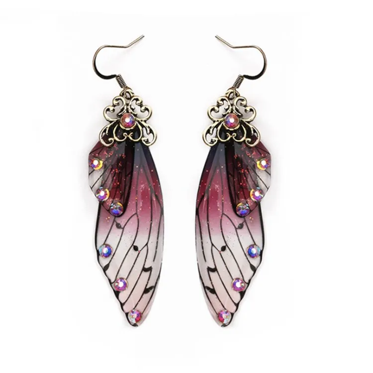 

Fashion women earring posts butterfly wings earring