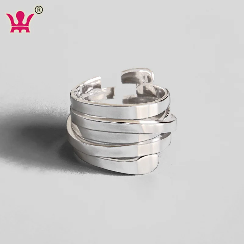 

2020 Fashion Simple Women Platinum Trendy Popular Silver Ring 925 Sterling Silver Jewelry Rings