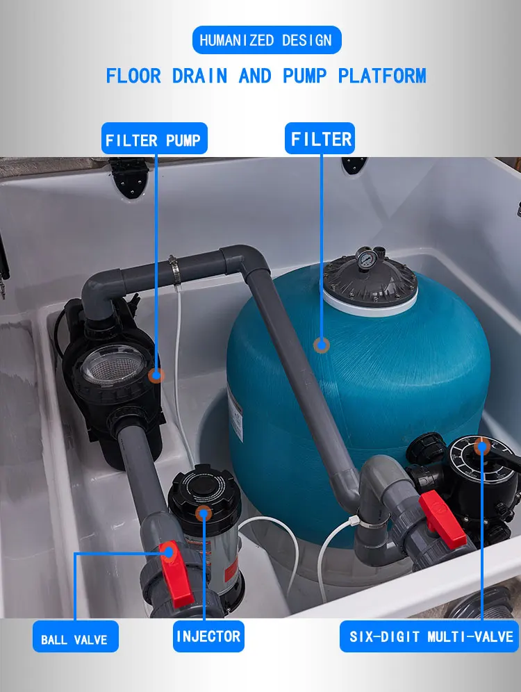 Inground Pool Sand Filter 12m3/h Buries Pool Filter Noneed Machine