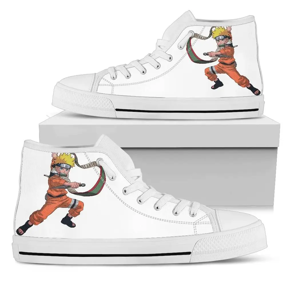 

High Quality Chaussure Boys Printful Naruto Kid High Top Custom Shoes Outdoor Walking Casual Canvas Kids Shoes, Customized color