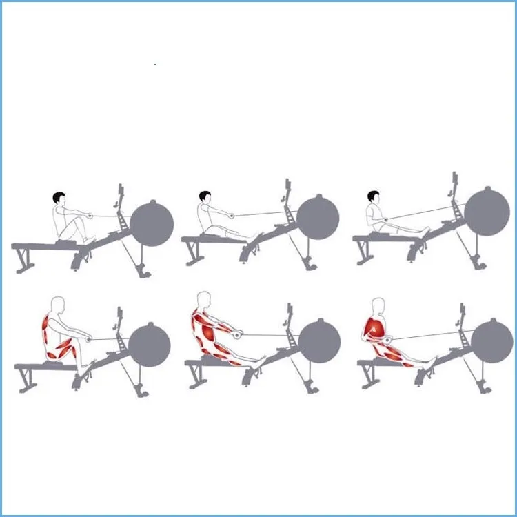 Indoor Rower Touchscreen Row Machine Gym Equipment Foldable Fitness