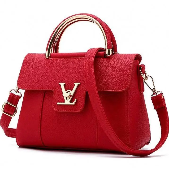 

Online Wholesale Branded Luxury High Quality PU Leather Women Shoulder Bag Women Tote Hand Bag Lady Handbag Designing Bags, 5 colors shown as pictures