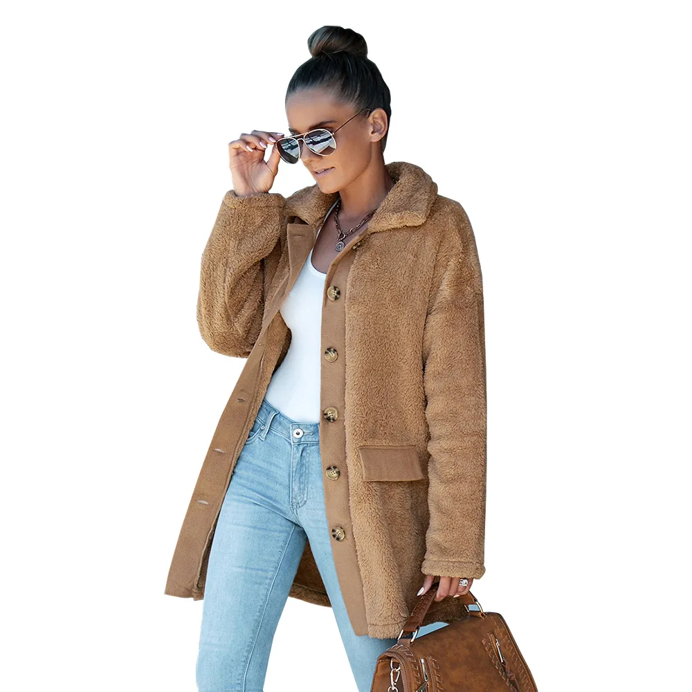 

NEW custom women coat plus size casual ladies coat with fur coat women OEM