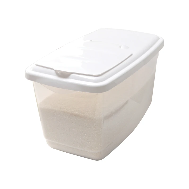 

16 kg Kitchen Storage Box Food transfer Sealed Box rice container box with Measuring Cup