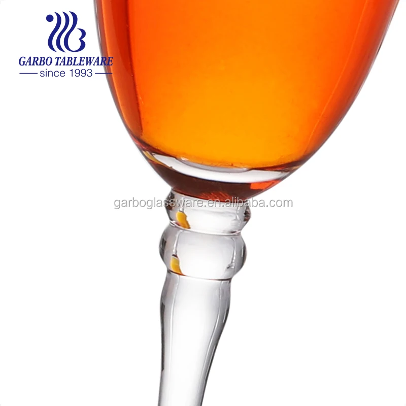 Handmade Glass Goblets With Gold Rim High End Glass Stemware With