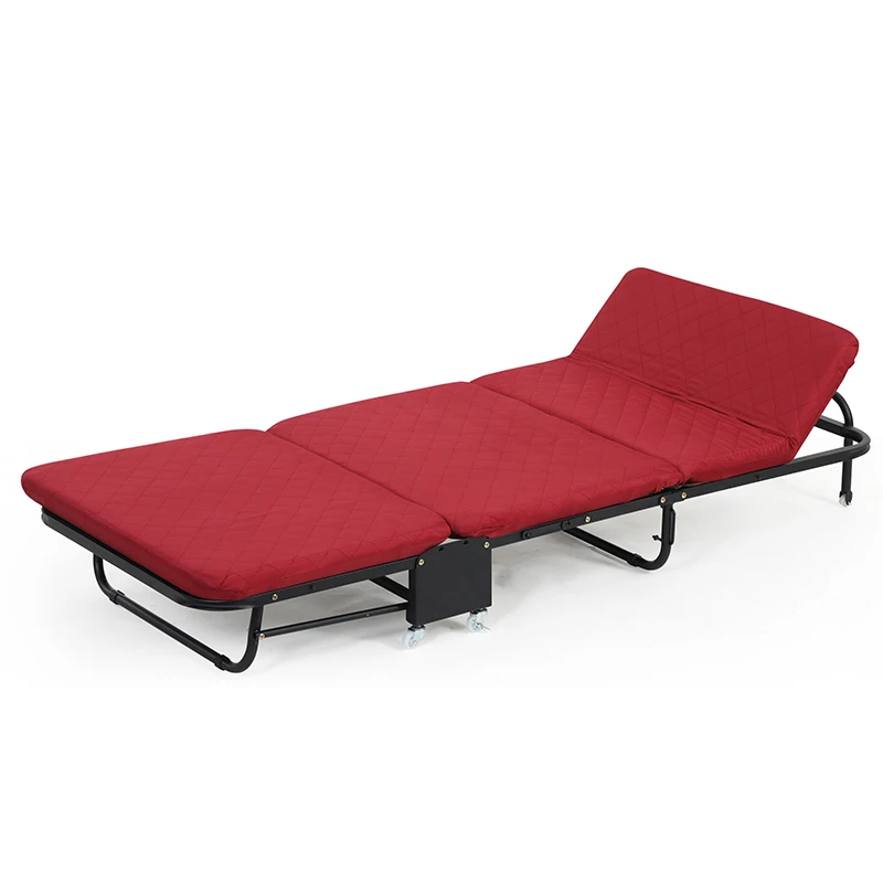 
Folding Bed Supplier Mattress Folding Bed Sturdy Metal Tube Frame With Durable Wood Slat Support 