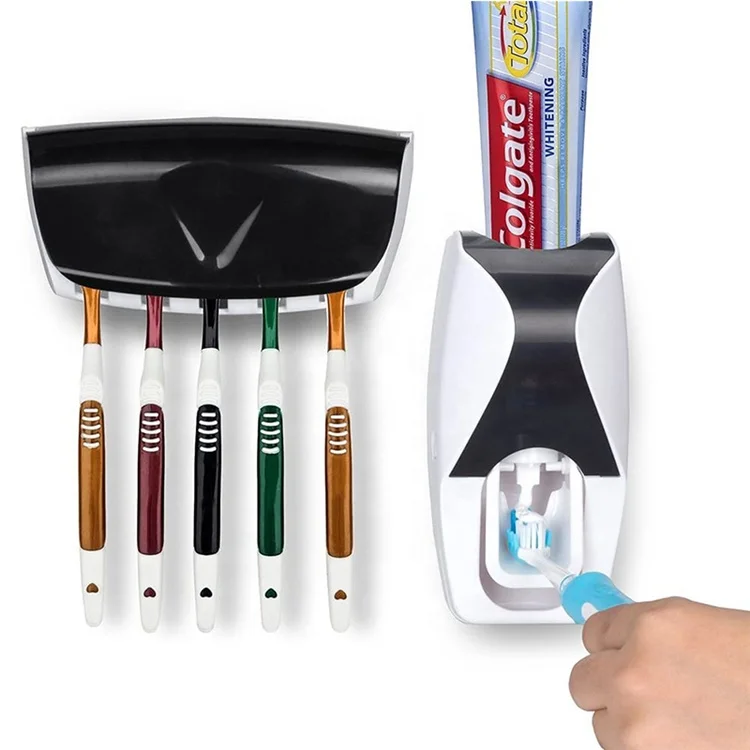 

Good Quality Factory Directly Automatic Toothpaste Dispenser Toothbrush Holder, Red,white