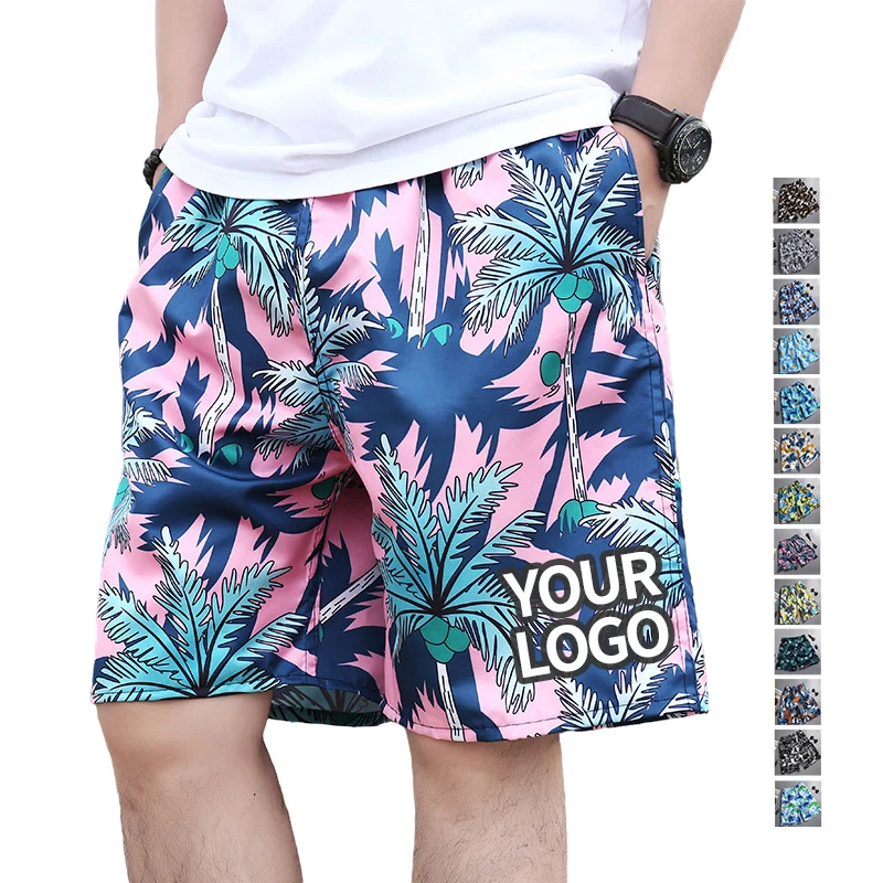 

Beach Shorts Mens Swim Trunks Custom Logo Summerchampion Racerrts Men 1 Piece 100% Polyester Print Pattern Board Shorts