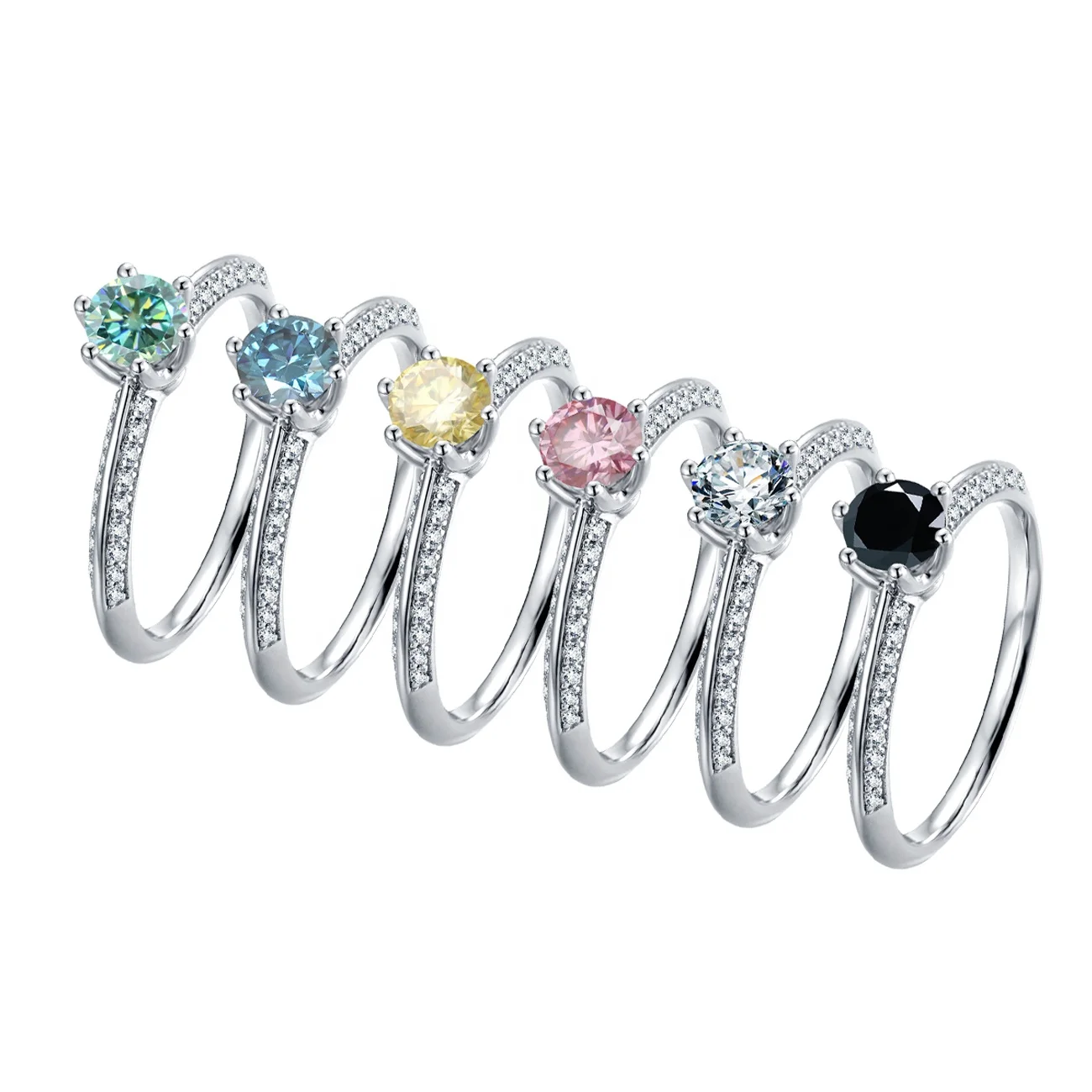 

Abiding Jewelry Wholesale Moissanite Diamond Ring Price Customized Jewellery 925 Silver GRA Moissanite Jewelry