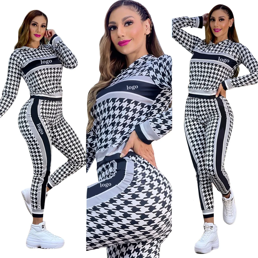 

2022 Women Luxury Clothes Designer 2 Piece Tracksuit Set Winter Outfits Clothing Fashion Brand Two Piece Pants Sets