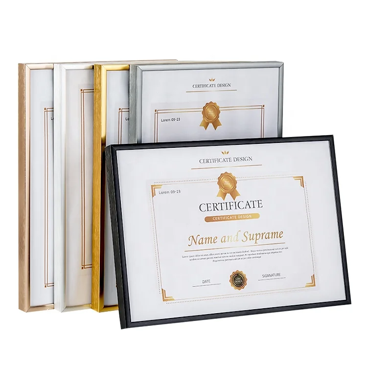 

cheap metal  wall hanging aluminum certificate diploma photo frame