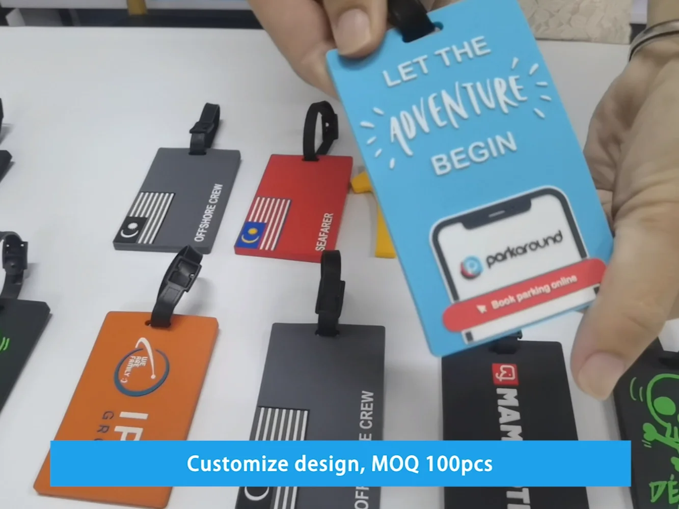 Airplane Nfc Soft Pvc Travel Luggage Tags Custom Logo Blank Sublimation