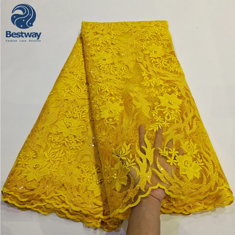 

fancy lace fabric wholesale embroidered net african lace fabrics, Multi-color
