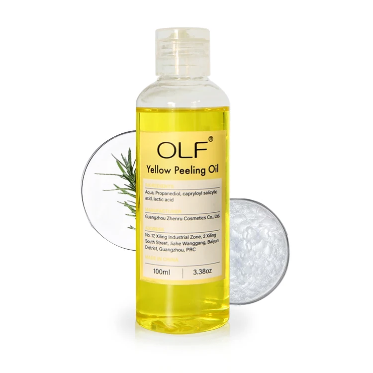 

Private label best whitening peeling oil yellow extra strength bleaching peeling oil skin