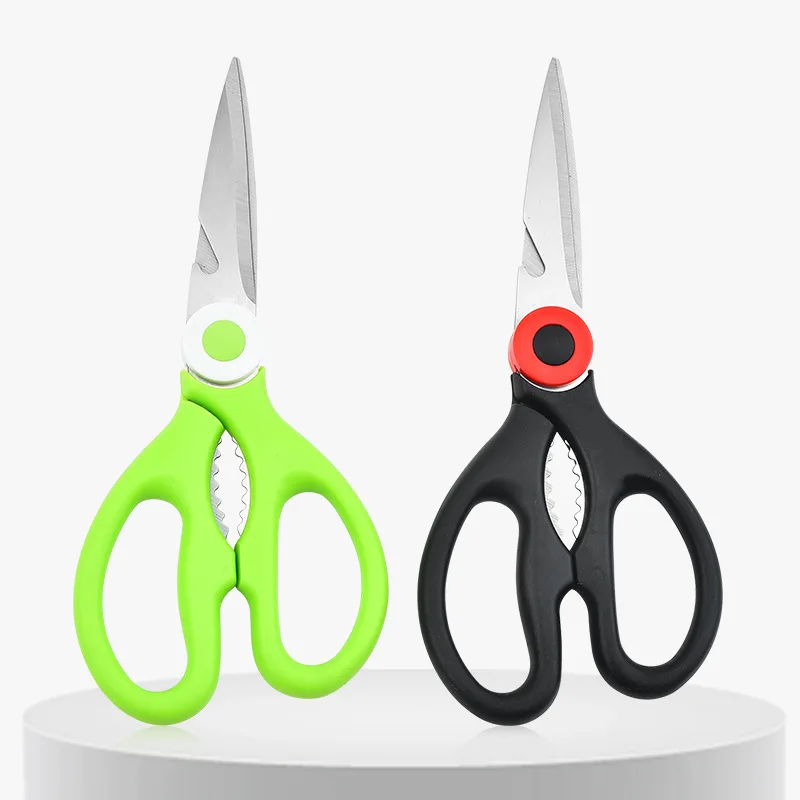 

Kitchen Scissors Stainless Steel Bottle Opener Clamp Walnut Scissors Household Tools, Pictures