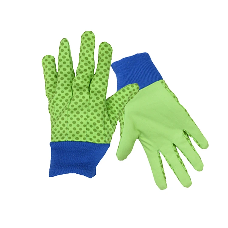 

HANDLANDY Finger protection with green printing digging garden gloves for kids