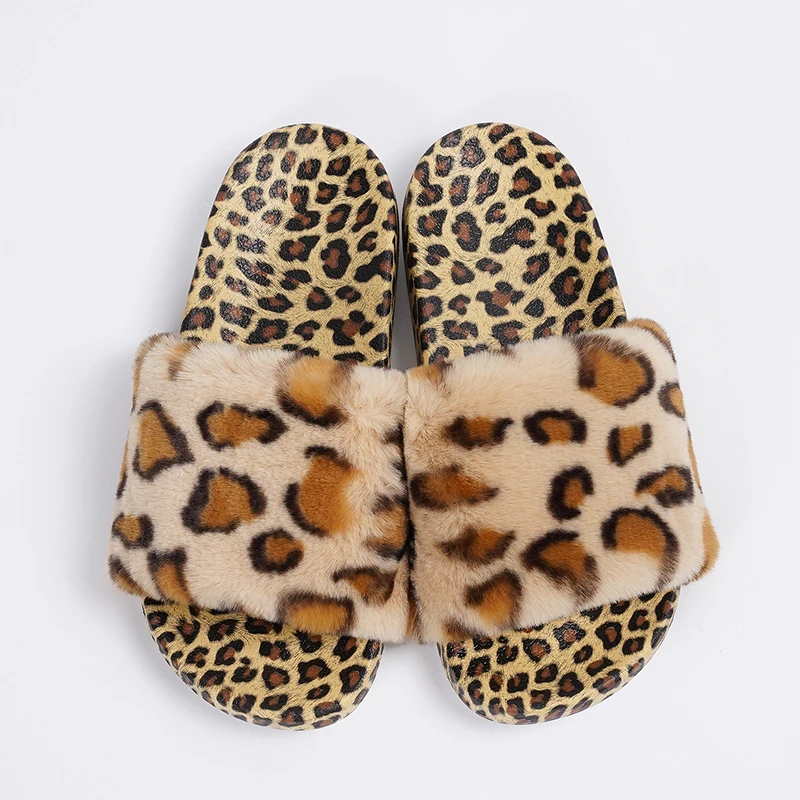 

2021 Fashion Style Leopard Print Women's Slippers Summer Beach Slippers For Women