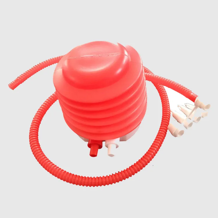 

High quality lightweight yoga ball red 5-inch foot pump multi-functional inflation tool, Customizable