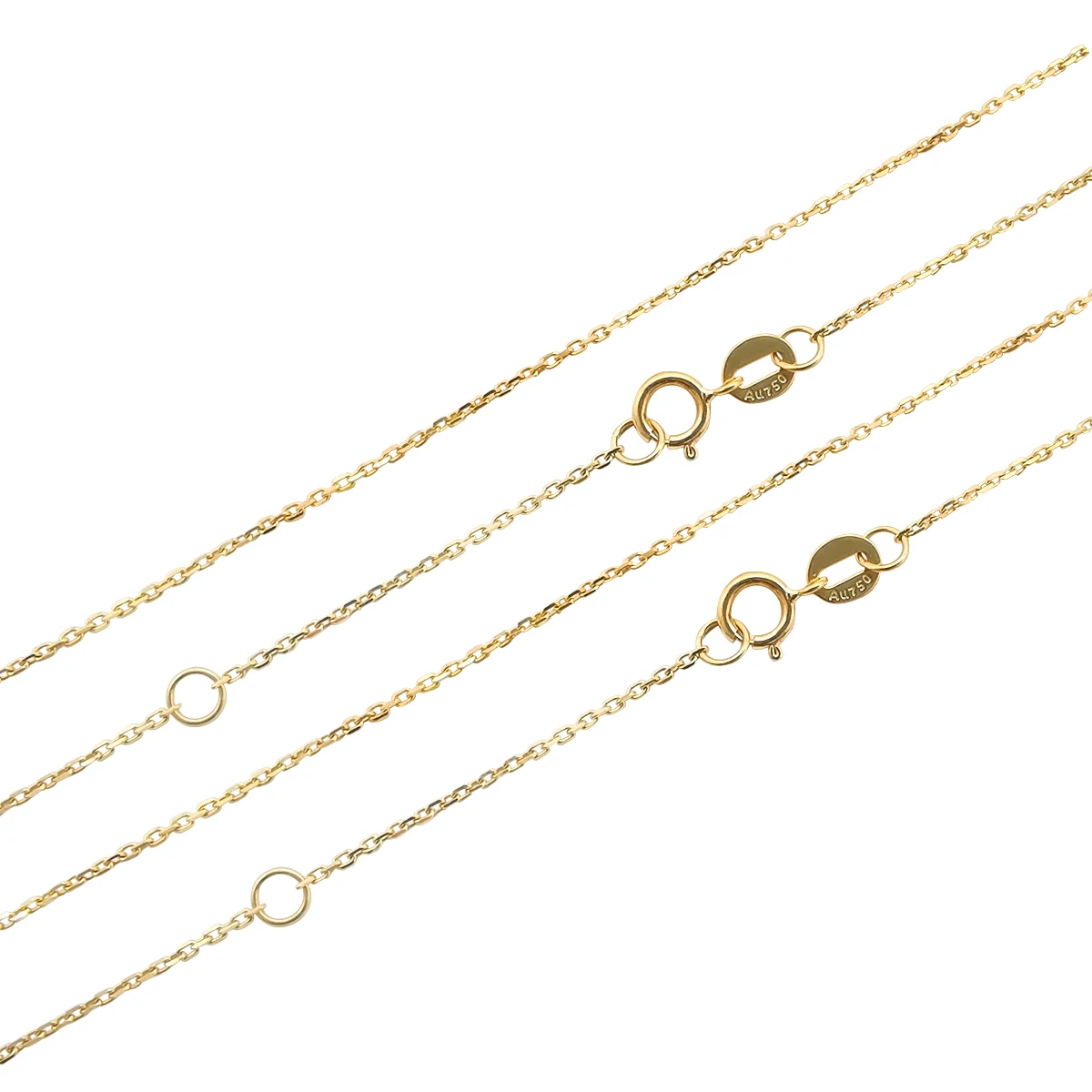 

Favorite 18K Gold Jewelry 1mm Cable Chain 18k Gold Jewelry Necklace