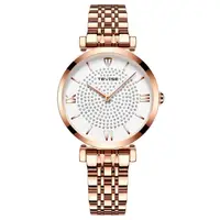 

TEVISE T09 popular rose gold female mechanical watch formal steel band jewellery sapphire glass storage Casual wristwatch