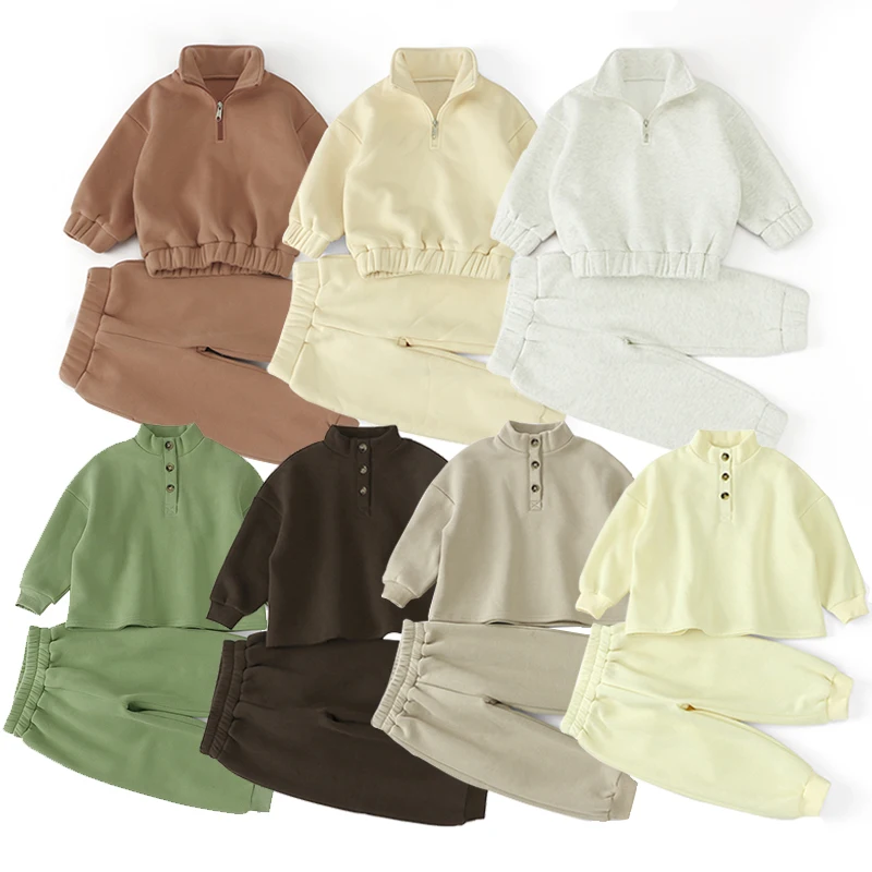 

Custom Label Trendy Children Tracksuit Clothes Terry Boy Sport Wear Sets, As picture or custom