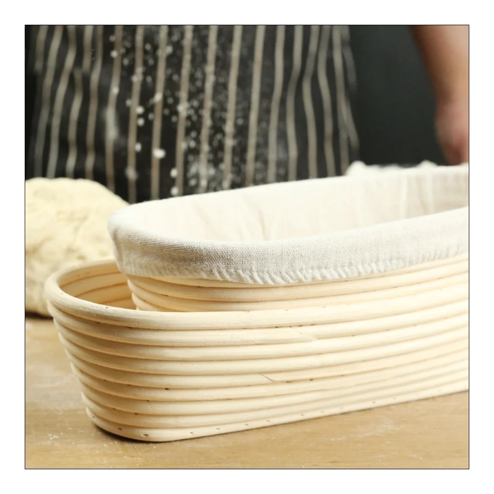 

New product bannetons baskets benneton baguette round banneton for sourdough oval rattan sourdough bread proofing basket, Natural