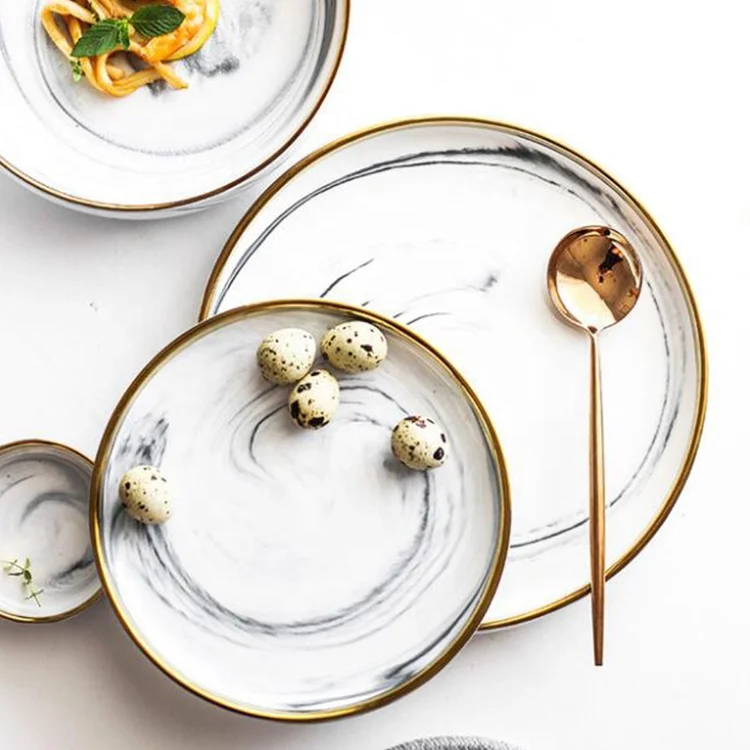
turkish fancy rose gold dinnerware sets 